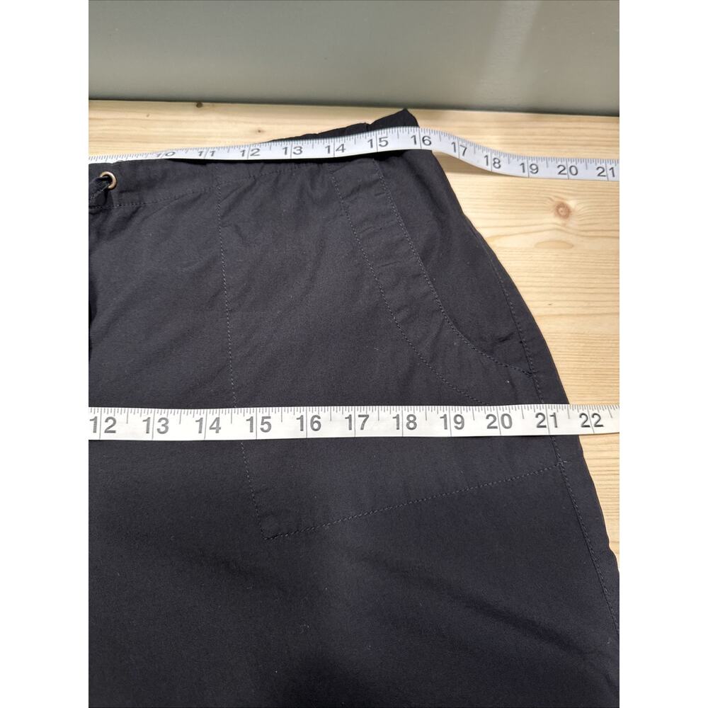 CHICOS Wide Leg Cropped Pants Womens 3 XL/16 Black Asian Embroidered Travel - Picture 6 of 10